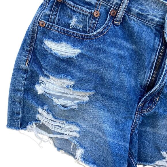 American eagle 90’s boyfriend distressed cut off shorts size 2 #629 - Picture 3 of 8
